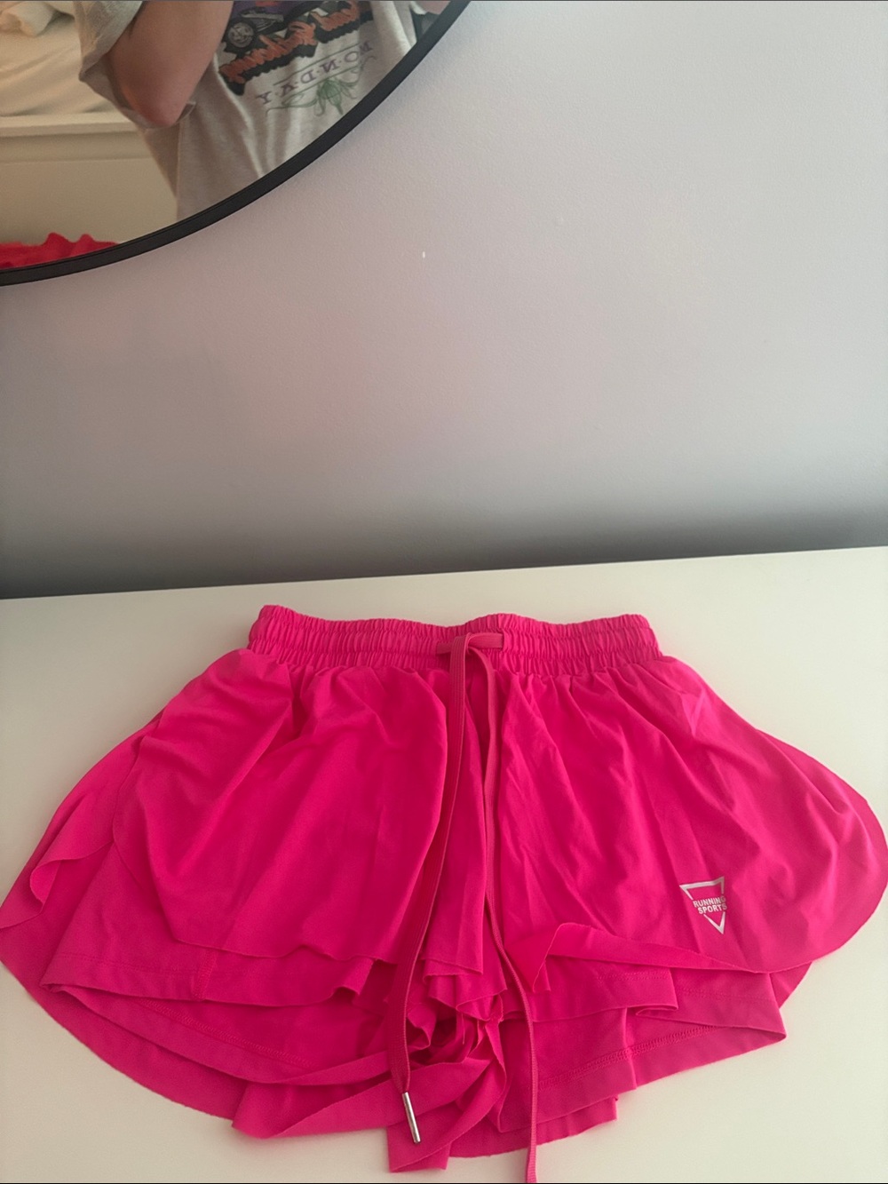 Amazon Women's Hot Pink Athletic Shorts with Drawstring
